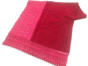 ビロードレース花模様ショール